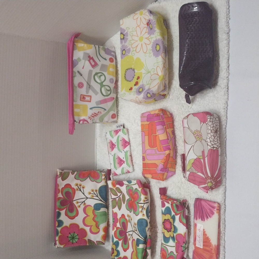 Clinique Cosmetic Makeup Bags Assorted Lot of 10 #A